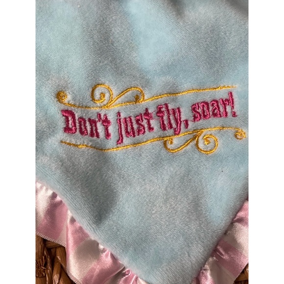 Disney Parks Dumbo Elephant Baby Lovey Blanket Plush Satin Toy Don’t Just Fly - Picture 3 of 11